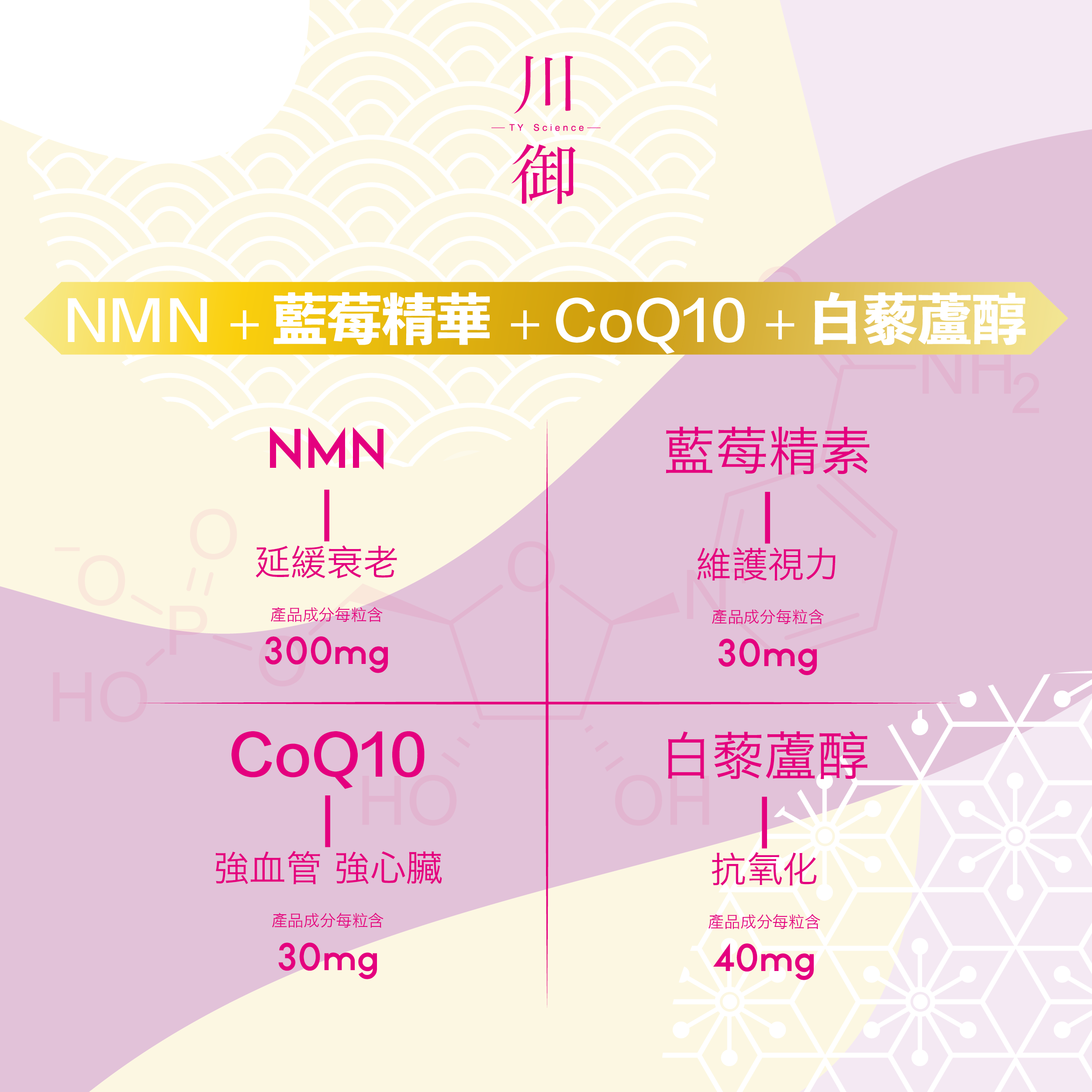 川御 - NMN 18000+ 活心版 (60粒膠囊裝) 強效護心配方 激活細胞修復