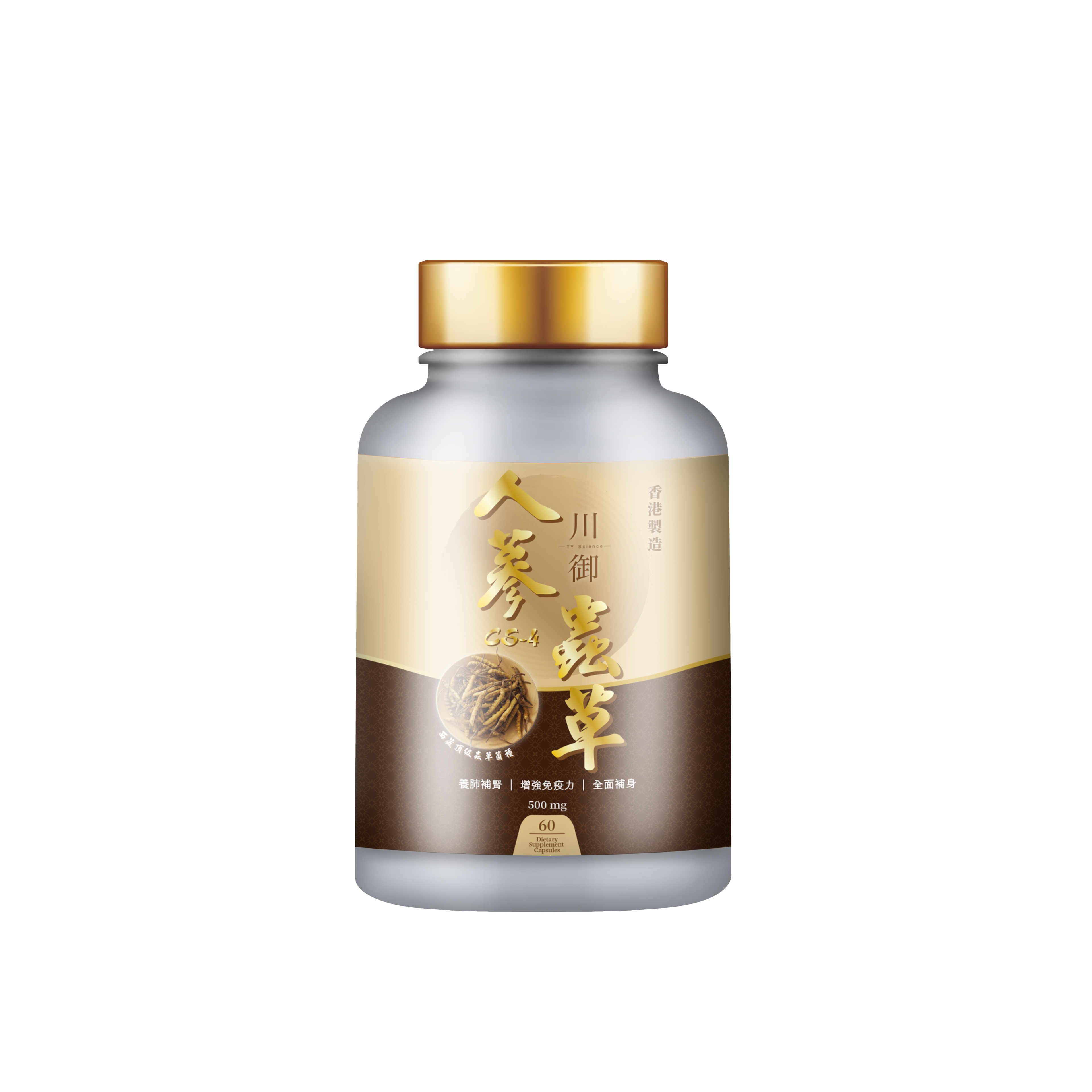 川御 - 人蔘蟲草 CS-4 (60粒膠囊裝) 養氣補身 扶正固本