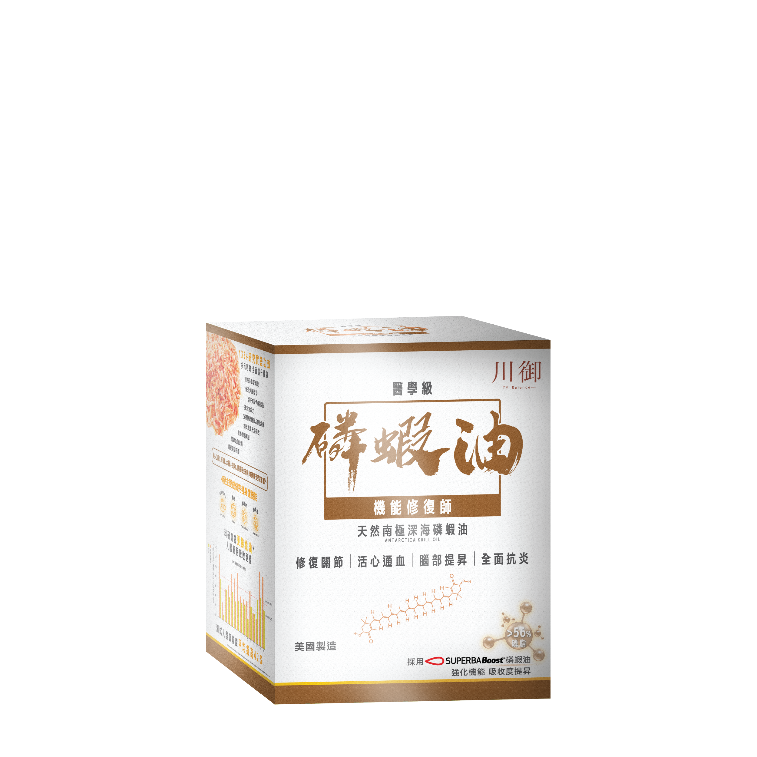 川御 -【裕美力推】醫學級南極磷蝦油 (30粒膠囊裝) 純淨南極品質 全面抗炎