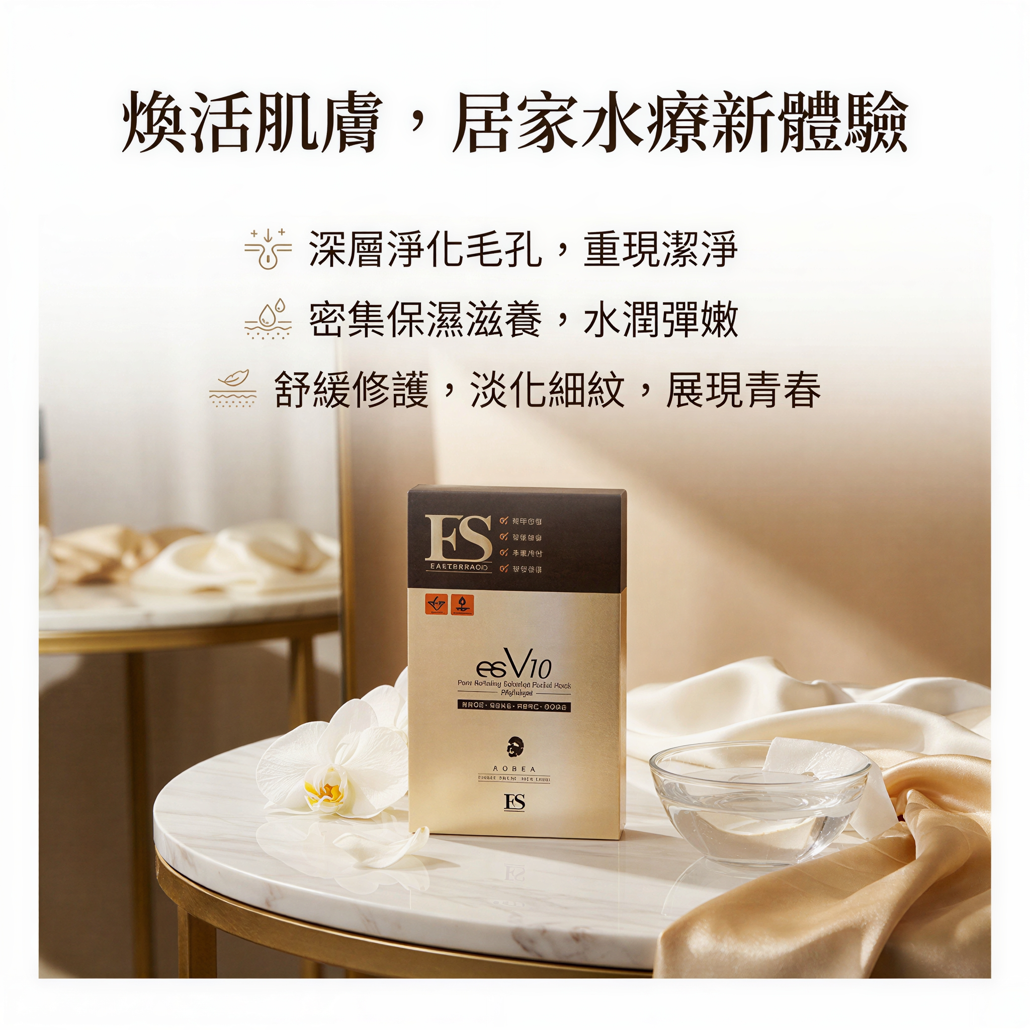 ES Global -【女人我最大推薦】韓國 esV10 煥顏淨肌備長炭面膜 (一盒10片)