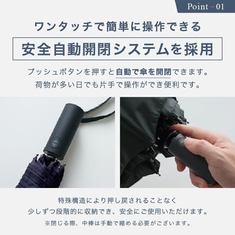 Wpc. - [S82/S83/S84/S85] 大直徑自動開合縮骨遮 (黑色 / 綠色 / 深藍色 / 米白色可供選購)