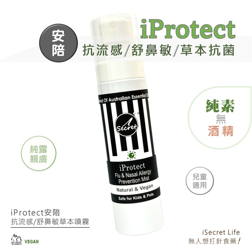 【買一送一】[398] iSecret - iProtect安陪 澳洲抗流感舒鼻敏草本噴霧 (80毫升)